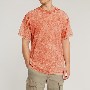 Camiseta de Hombre de Alta Calidad con Lavado Ácido, 100% Algodón, Transpirable, Corte Ajustado, Anti-UV, Secado Rápido, Color Personalizado, Venta al Por Mayor - Product Image 2