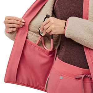 Uniformes de Enfermería 2026, Chaqueta de Forro Polar, Bata Médica, Uniformes Personalizados con Cuello Alto y Manga Corta - Product Image 6