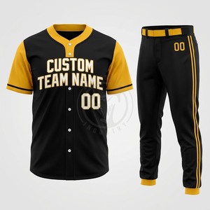 Uniformes d'équipe de baseball sublimés bicolores, polyester respirant, numéros, noms et couleurs d'équipe personnalisés - Product Image 5