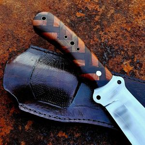 Couteau utilitaire de survie, de chasse et de camping à lame fixe personnalisée en acier inoxydable, manche en bois, fabrication OEM ODM, vente en gros - Product Image 2