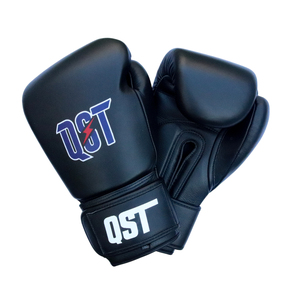Guantes de Boxeo Profesionales Negros de Piel Sintética Transpirable con Cordones Ajustables para Muay Thai y Kickboxing para Niños y Adultos - Product Image 2
