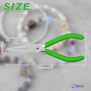 Mini Stainless Steel Needle Nose Pliers with <b>Thin</b> Serrated Jaws for Precise Jewelry Making <b>Wire</b> Looping Beading Fine Craft Work - Product Image 6