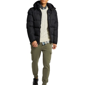 เสื้อแจ็กเก็ตขนเป็ดแบบลำลองสำหรับผู้ชายเสื้อผ้าฤดูหนาวแบบเรียบ100% ฟองสั้นตามสั่งสำหรับฤดูหนาว - Product Image 2