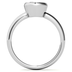 Bague en Moissanite taille coussin, plaquée or blanc, pour fiançailles, mariage, solitaire, luxueuse, étincelante, cadeau d'anniversaire - Product Image 4