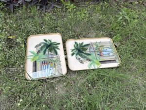 Nouvel Arrivage Plateau Moderne en Aluminium Émaillé Motif Singe et Fruits, Multifonctionnel pour Service et Décoration, Mariage, Pâques, Anniversaire, Ramadan, Noël - Product Image 2