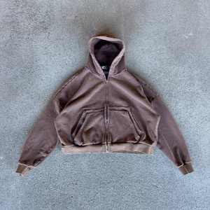 Nesta Sports Sweat à capuche oversize de haute qualité pour homme, 500 GSM, 100% Coton, délavé à l'acide, effet soleil, avec col doublé, teinture unie robuste - Product Image 2