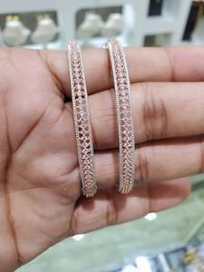 Sterling <b>Silver</b> Beautiful Moissanite Bangles Faceted Diamond Customized Jewelry Wedding Gift Gift for Her - Product Image 2