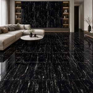 กระเบื้องปูพื้นพอร์ซเลนเนื้อแมท RIVER SMOKE BLACK ขนาด 800 x 800 มม. ดีไซน์แบบชนบท ป้องกันแบคทีเรีย กันลื่น สำหรับภายนอกอาคาร จากโรงงานโดยตรง - Product Image 2
