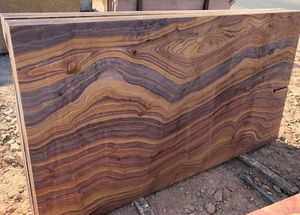 Grande dalle de pierre naturelle en grès arc-en-ciel, motif pierre naturelle, pour revêtement de sol extérieur, terrasse, carrelage de cour, en vrac - Product Image 1
