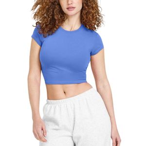 T-shirt court pour femme, coupe classique, manches courtes, imprimé, en coton, décontracté, été, extensible, personnalisable, vente en gros, OEM - Product Image 1