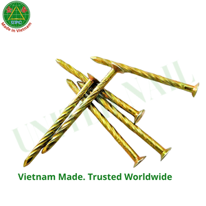 Clavos de acero chapados en amarillo de 1-3/8" x 0.81 para carpintería y construcción |   Clavos sueltos con revestimiento amarillo - Product Image 1
