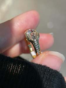 Anillo de Plata de Ley 925 al por Mayor, Chapado en Oro Blanco, con Diamante Moissanita de 1ct y 6.5mm, Anillo Trenzado para Mujer, Joyería de Boda - Product Image 6