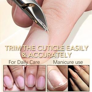 Coupe-cuticules, ciseaux à ongles, coupe-cuticules en acier inoxydable, coupe-peaux mortes, outils de pédicure - Product Image 5