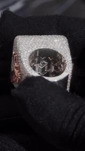 Anillo Hip Hop con Incrustaciones de Diamantes | Diamante Moissanite D VVS | Plata de Ley 925 con Certificación GRA | Anillo de Compromiso Unisex HUMERA JEWELS - Product Image 3