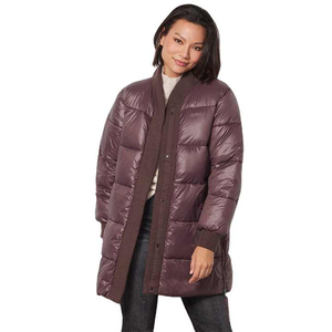 Breathable Eco-Friendly Winter Best Selling Wholesale Cotton Knitted Embroidery Hooded Designer Custom Women Puffer Jacket Wool - Product Image 4