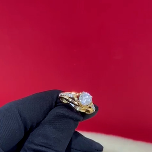 Bague en diamant de qualité supérieure, inspirée de la nature, bijoux en or massif pur, acheter directement auprès d'un fournisseur indien de confiance - Product Image 3