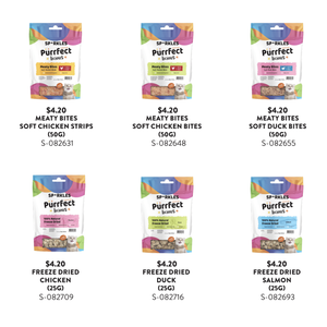 Sparkles Purrfectlicious Cat <b>Treats</b> - (50g) Meaty Bites Duck Bites - Product Image 2