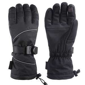 Gants de ski unisexes personnalisés pour la saison hivernale, thermiques, coupe-vent, imperméables, en cuir, mitaines de ski confortables, gants de sport pour la conduite et le ski - Product Image 1