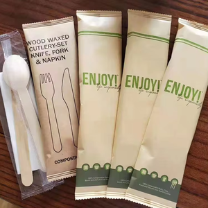 Juego de Cubiertos Desechables Biodegradables de Fibra de Arroz, Cuchillo, Cuchara, Tenedor, Vajilla Ecológica para Fiestas y Picnics, Personalizable al por Mayor - Product Image 3