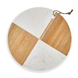 White marble tray appetiser serving board modern tableware decorative serving tray artisan serving board contemporary kitchen - Product Image 2