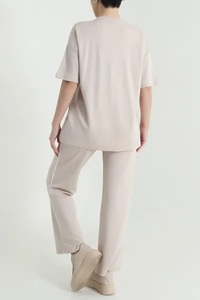 <b>Cheap</b> Price Professional Printing Solid Regular Fit Casual Winter Women Tracksuits <b>Gym</b> Custom Design Logo 100% Cotton 2-Piece - Product Image 4