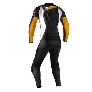 Combinaison de moto en cuir noir pour homme, une pièce, manches longues, équipement de protection pour la conduite - Product Image 6