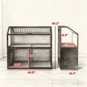 Gabbia Moderna in Metallo e Vetro per Animali Domestici di Piccola Taglia - Per Razze Medie e Piccole, Uso Interno ed Esterno - Product Image 4