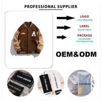 Veste de baseball universitaire personnalisée de haute qualité en laine/polyester pour homme, grande taille, avec logo frontal et caractéristiques écologiques