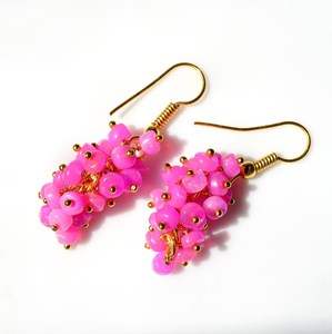 Pendientes de Ópalo Rosa de Etiopía con Cuentas, Oro de 14K, Gema Arcoíris - Product Image 2