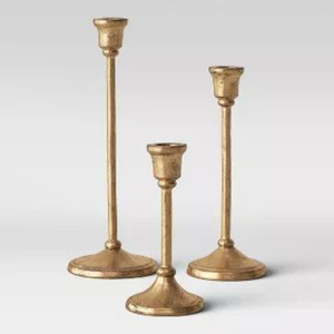 Fancy Style <b>Brass</b> <b>Candlestick</b> Holder Set Of 6 Taper Candle Holders For Home Wedding Tabletop Decorations - Product Image 5