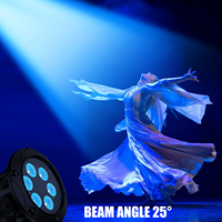 Projecteur PAR U`King à 6 LED, étanche IP65, pour extérieur, 6x10W RGBW 4-en-1, éclairage de scène DMX512, contrôle sonore, projecteurs PAR