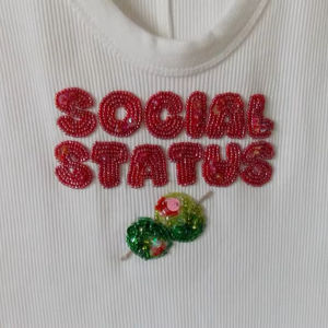 Beaded Embroidery Women <b>Top</b> For Summer Collection Boho Style Seed Beads Embroidery Tank <b>Top</b> Women - Product Image 1