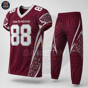 Wholesale Custom American Football Jersey and Padded Pants Set Sublimation Team Uniform Breathable Athletic Sportswear - Product Image 2