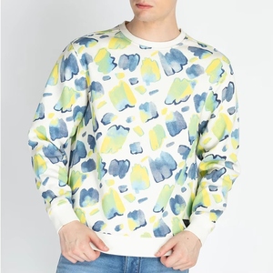 Sweat-shirt surdimensionné en molleton 100% coton brodé haute performance pour homme avec logo personnalisé OEM, col rond, impression numérique - Product Image 1