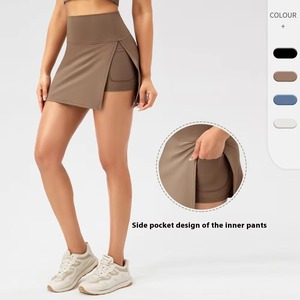 Jupe plissée personnalisée pour femme, taille haute, 2 en 1, sportive, pour la course à pied, le tennis, le paddle, le golf, le pickleball, avec poche - Product Image 5