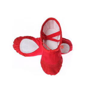 Chaussons de danse et de gymnastique pour femmes, dessus en satin doux, doublure en coton, semelle en caoutchouc, talon plat - Product Image 5