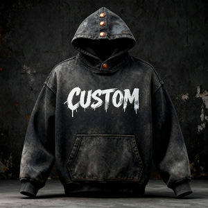 Sudadera con Capucha OEM de Corte Holgado, Sudadera de Algodón, Colección de Marcas de Ropa Urbana de EE. UU. al por Mayor - Product Image 3