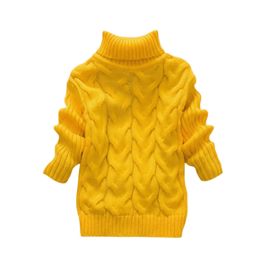 Suéter de punto de algodón para niños, suéter de cuello alto con trenzas, jersey grueso de manga larga para invierno - Product Image 6