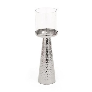 Faroles recién llegados con forma redonda, hechos de metal y vidrio, color plateado, para decoración del hogar. - Product Image 5