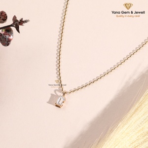 Pendentif en or jaune massif 14 carats personnalisé avec initiale B, diamant cultivé en laboratoire CVD de couleur F, clarté VS1, 1,00 carat, pour femme - Product Image 2