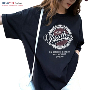 Camiseta de algodón dulce para mujer con estampado personalizado suave y de calidad premium para - Product Image 4