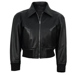 Chaqueta de Invierno para Hombre, Último Modelo, Alta Calidad, Personalizada, de Cuero Genuino, con Cuello Alto, Logotipo Frontal, Impermeable, Transpirable, OEM/ODM - Product Image 3