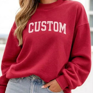 2026 Winter Women Mockneck Terry Windproof <b>Sweatshirt</b> Pullover Custom Cotton Blend Front Logo Eco-Friendly OEM Service - Product Image 1