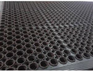 Rubber Hollow <b>Mat</b> <b>Non</b> <b>Slip</b> Water Draining Design Anti Fatigue Comfort Easy Clean Geometric Pattern Rectangle <b>Kitchen</b> <b>Mats</b> - Product Image 1