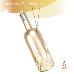 Adorno Navideño de Año Nuevo, Copa de Vino Acrílica 3D con Copo de Nieve Plateado y Baño de Oro Mate, Torre de Martini con Letras Decorativas - Product Image 2