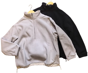 Meilleures ventes : Sweat à capuche épais en polaire brodé, uni, surdimensionné, doublé, confortable, pour hommes, en polaire - Product Image 1
