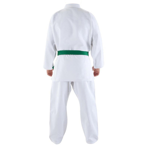 Taekwondo Uniform <b>White</b> 100% Cotton Green Belt Adult Unisex Regular Fit Durable Plain Dyed Martial Arts Wear - Product Image 2
