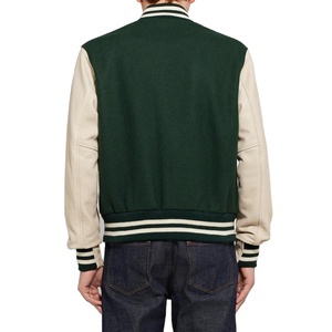 Cuerpo de lana de alta calidad y manga de cuero de vaca Real, diseño personalizado, chaqueta universitaria de béisbol Varsity, venta al por mayor, chaqueta Varsity para hombres - Product Image 3