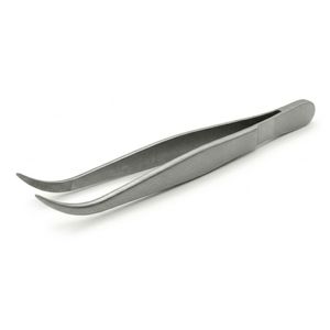 Private Label White Silver Lash Tweezers Fiber Tip Custom Logo Fiber Tip Volume Lash <b>Extension</b> Fiber Tip Eyelash Tweezers - Product Image 1