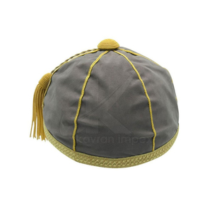 Casquettes d'honneur en velours de haute qualité, casquettes de présentation professionnelles pour le rugby, le cricket et le football, casquettes d'honneur personnalisées avec pompons - Product Image 2